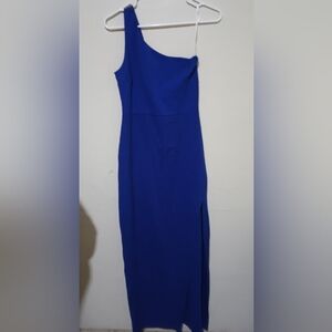 Lulu's Strapless Cobalt Blue Sheath Dress